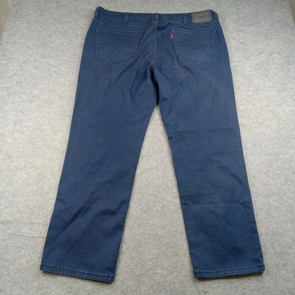 Levis Jeans Mens 40x30‎ Dark Wash Blue Regular Straight Stretch Denim Pants